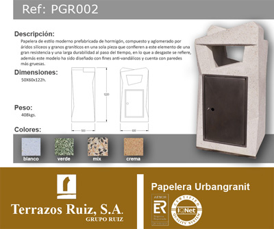 REF: PGR002 Papelera antivandálica